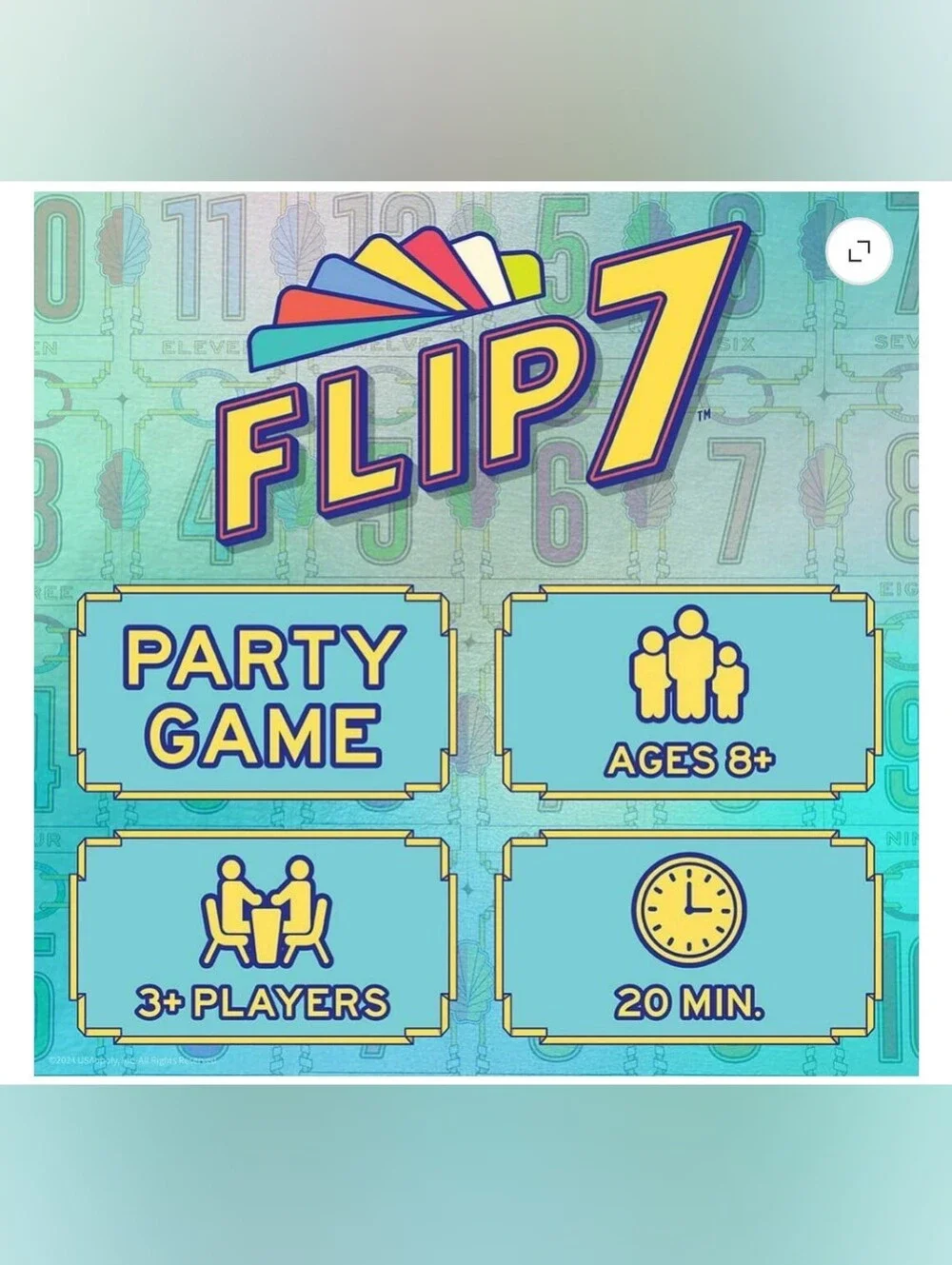 Flip 7 Card Game - Holographic Blue Box